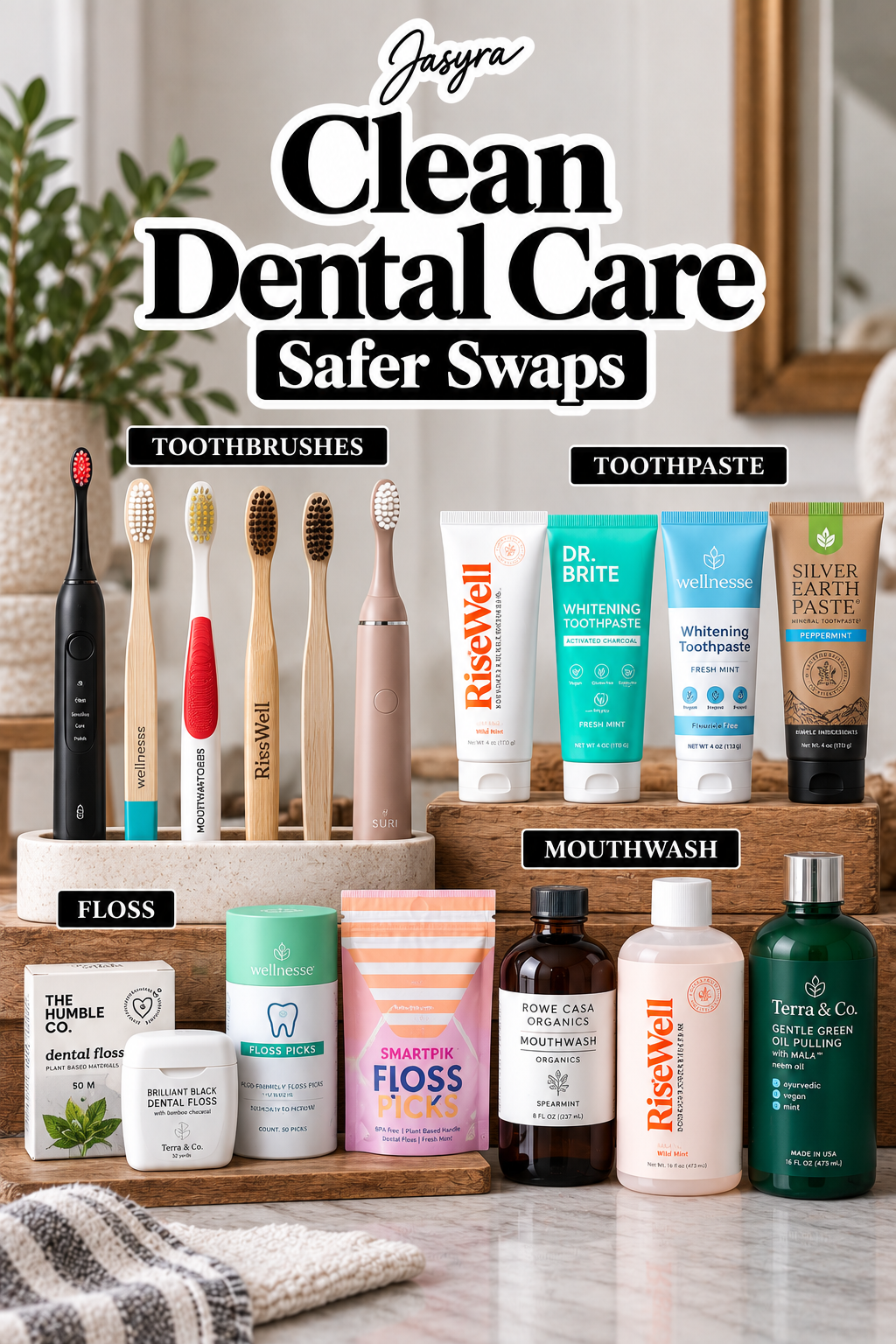 Best Clean Dental Care Products | Toothbrush, Toothpaste, Floss + Mouthwash